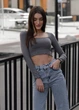 Жіночий топ Staff be gray L - зображення 6