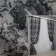 Комплект готовых штор VR-Textil Мрамор Al-7 № 1464ш Серый с черным 150х290 см 2 шт (33-0327) - изображение 1