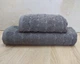 Набор турецких махровых полотенец 50х90+70х140 Gulcan Jacquard Cotton Damla Dark Grey - изображение 1