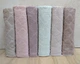 Набор турецких махровых полотенец 70х140 Gulcan 6 шт Jacquard Cotton Lux Motif - изображение 1