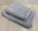 Набір турецьких махрових рушників 50х90+70х140 Gulcan Jacquard Cotton Lux Yeni Cizgili Dark Beige - зображення 3