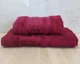 Набор турецких бамбуковых махровых полотенец Cestepe 50х90+70х140 Bamboo Cicek Bordo - изображение 1
