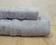 Набор турецких бамбуковых махровых полотенец Cestepe 50х90+70х140 Bamboo Cicek Gri - изображение 2