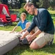 Насос електричний акумуляторний, заряджається від мережі 220V та від прикурювача 12V, електронасос для басейнів та надувних меблів 600 л/хв Intex 66642 (D-2019091753) - зображення 6
