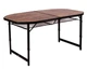 Стіл Bo-Camp Woodbine Oval 150x80 cm Black/Wood look (1404230) (DAS301532) - зображення 1