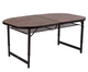 Стіл Bo-Camp Woodbine Oval 150x80 cm Black/Wood look (1404230) (DAS301532) - зображення 2