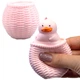 Игрушка антистресс Фуфлик Цыпленок в корзинке (розовая) - изображение 1