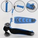 Самокат трехколесный "Best Scooter", складной алюминиевый руль, 4 колеса PU со светом. Blue (102319) - изображение 3