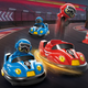 Машинки на радиоуправлении с катапультой Bumper Car красного и синего цвета (809) - изображение 3
