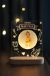 Фотоночник светильник с фото ребенка из экоматериалов с метрикой USB 16х13 см - изображение 5