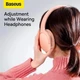 Беспроводные наушники Baseus D02 Pro Encok Wireless Headphone розовый (NGTD010304) - изображение 3