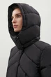 Длинная зимняя куртка с поясом Finn Flare FWC11007-200 Down fill черная L - изображение 6