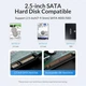 Внешний карман Orico 25PW1-C3 корпус для накопителя 2.5" SATA SSD/HDD USB-C 3.1 5Gbps до 6TB Черный (25PW1-C3) - изображение 7