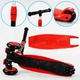 Самокат-велобег 3в1 трехколесный Best Scooter, колеса PU со светом, амортизаторы, родительская ручка. Red (104499) - изображение 6
