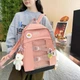 Рюкзак 5 в 1 шкільний для дівчинки Fashion (набір: рюкзак, шоппер, пенал, сумочка, гаманець), рожевий - зображення 5