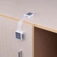 Замок-блокатор для меблів 4 шт FG Premium Lock Білий/Сірий з регулюванням довжини - зображення 3