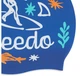 Детская шапочка для бассейна Speedo SLOGAN PRT CAP JU/JF/JM синий, белый - изображение 2