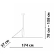 Люстра Friendlylight Arrow M Black FL5033 - зображення 3