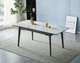 Стол обеденный BERLIN CERAMIC 140(180)*80 белый глянец/черный каркас - изображение 2
