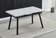 Стол обеденный MADRID CERAMIC 140(200)*85 белый глянец/черный каркас - изображение 3