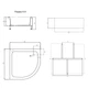 Душевой поддон Lidz KAPIELKA ST80x80x26 с панелью - изображение 2
