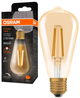 Лампа LED 7.2W 220V 806lm 2400K E27 DIM 64х143mm філаментна [4099854137822] OSRAM Vintage 1906 LED CLASSIC EDISON DIM - зображення 1