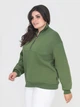 Толстовка на молнии без капюшона женская Garne Karolina 3041064 3XL Зеленая (GR2000002913436) - изображение 3