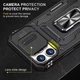 Чохол зі шторкою для камери Camshield Army Ring для Apple iPhone 13 Pro, ударостійкий кейс з кільцем-тримачем та функцією підставки Black - изображение 6