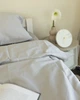 Постельное белье семейное Dushka Home Сатин Люкс 20935 160х215х2 см холодный белый - изображение 2
