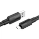 Кабель Hoco Micro USB Solid charging data cable X84 |1M, 2.4A| white - зображення 3
