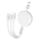 Кабель Hoco Combo Micro + lightning + Type-C Easy pull storage 3-in-1 X78 |1m, 2A| white - изображение 1