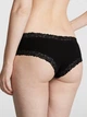 Женские трусики Victoria's Secret (146987562342) WINK LACE-TRIM CHEEKY XS черные - изображение 2
