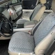 Накидка на сидіння автомобіля з алькантари Lux Великі світло-сірі стільники Преміум 1 передня - зображення 1