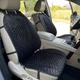 Накидки на сидіння в автомобіль з алькантари Lux Великі чорні стільники Преміум+ Повний комплект - зображення 4