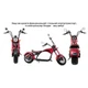 Електроскутер Citycoco Chopper 2000W, 60V20Ah Чорний - зображення 6