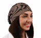 Медицинская шапочка женская HeadwearUniverse универсальная принт Цветы на шоколадном - изображение 1