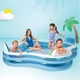 Открытый фигурный надувной семейный бассейн с ненадувным дном Intex 56475 new, 229 х 229 х 66 см 990 л (D-2019091785) - изображение 5