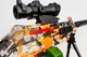 Детский игрушечный пулемет на орбизах Орбиган M249 Серо-оранжевый стреляет гидрогелевыми пулями Гель бластер аккумуляторный + 500 орбизов - изображение 4