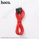 Кабель Hoco Micro USB Silicone X21 Plus |2M, 2.4A| black-red - изображение 3