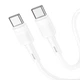 Кабель Hoco Type-C to Type-C Victory charging data cable X83 |1M, 60W, 3A| white - зображення 5