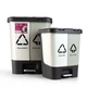 Ведро для сортировки мусора MBM HOME BIN-05 (10+10L) LIGHT GRAY/GRAY Светло-серое/серое - изображение 14