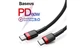 Кабель USB Baseus Cafule Type-C 3A 1m, Black+Red (CATKLF-G91) - изображение 4