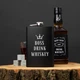 Фляга "Boss drink whiskey", английский, Деревянная подарочная коробка с гравировкой - изображение 1