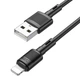 Кабель Hoco Lightning Victory charging data cable X83 |1m, 2.4A| black - изображение 6