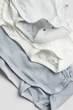 Боди (3шт) H&M 56см серый, белый полоска 907694298 - изображение 3