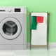 Корзина для білизни з кришкою 71х45х42см біла 50л - зображення 2