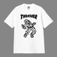 Футболка унісекс Thrasher з малюнком скелету розмір M білого кольору - зображення 1