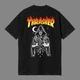 Футболка унисекс Thrasher с пламенной надписью и смертью размер L черного цвета - изображение 3