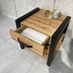 Тумба приліжкова MebliRoMax Loft Дуб Тахо /Чорний (000083066) - зображення 2