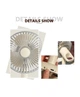 Вентилятор Simple desktop fan KD197 настільний портативний з роботою від USB Блідо-жовтий (кремовий) - зображення 4